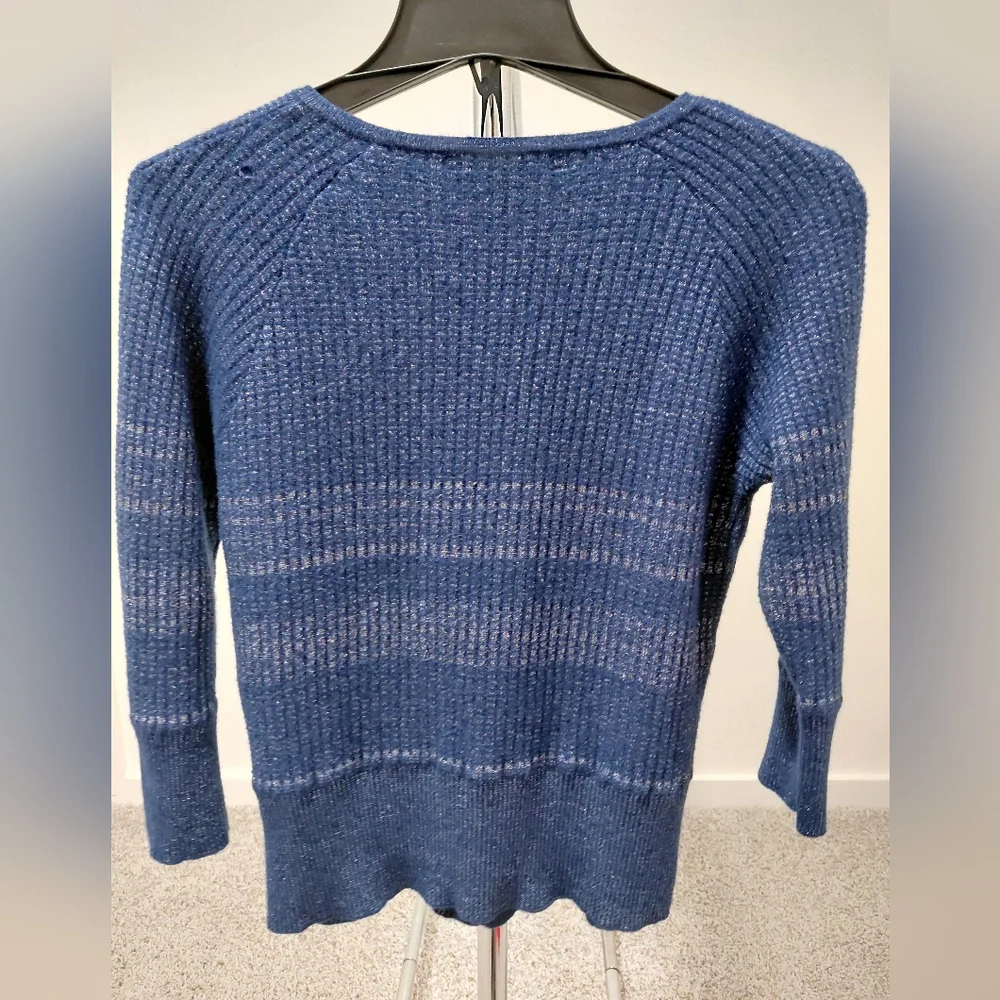Alex Marie Deep Blue Women's Cardigan Sweater - Picture 3 of 5